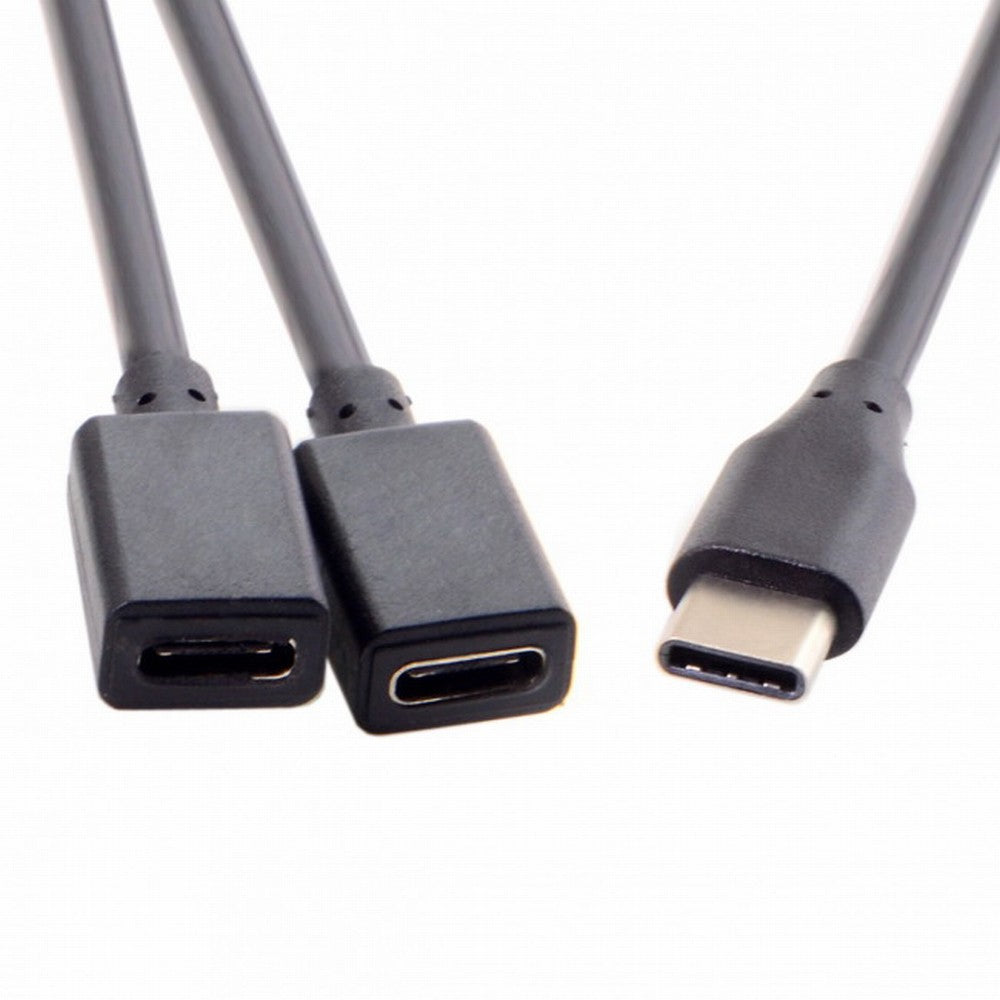 Type-C to Dual Ports USB-C Female Hub Cable For Laptop PC Mouse Flash Disk UC-127