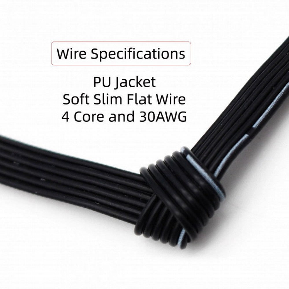 13cm USB 2.0 Type-A Male to Type-A Male Data Flat Slim FPC Cable for FPV Disk Phone U2-028-BK-0.13M