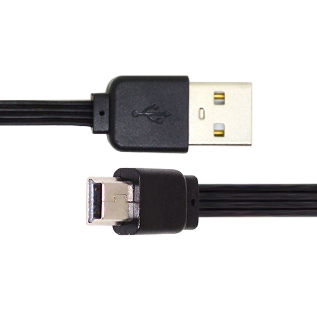 13cm USB 2.0 Type-A Male to Mini 5Pin USB Male Data Flat Slim FPC Cable for FPV Disk Phone U2-042-BK-0.13M