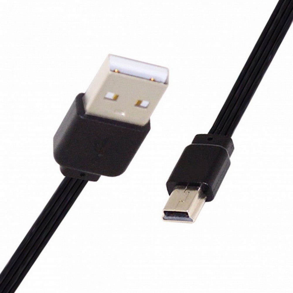 13cm USB 2.0 Type-A Male to Mini 5Pin USB Male Data Flat Slim FPC Cable for FPV Disk Phone U2-042-BK-0.13M