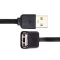 13cm USB 2.0 Type-A Male to Type-A Male Female Data Flat Slim FPC Cable for FPV Disk Phone U2-047-BK-0.13M