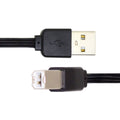 13cm USB 2.0 Type-A Male to Type-B Male Data Flat Slim FPC Cable for Scanner Disk Printer U2-060-BK-0.13M