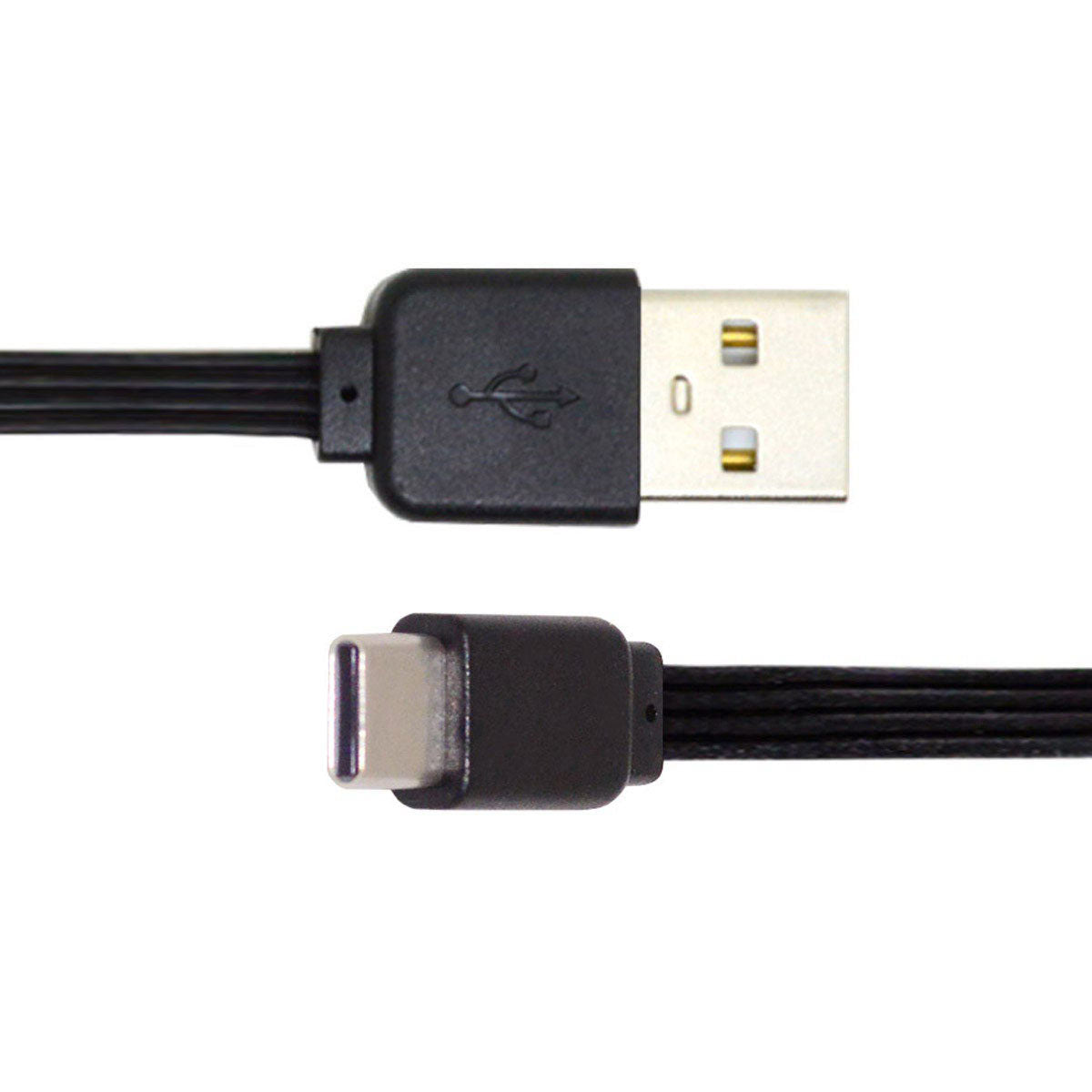 13cm USB 2.0 Type-A Male to USB-C Type-C Male Data Flat Slim FPC Cable for FPV Disk Phone UC-096-BK-0.13M