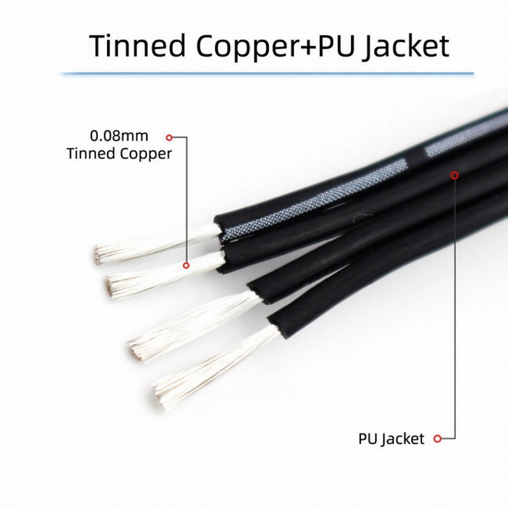 13cm USB 2.0 Type-A Male to USB-C Type-C Left Right Angled 90 Degree Data Flat Slim FPC Cable for FPV Disk Phone UC-096-RI-0.13M