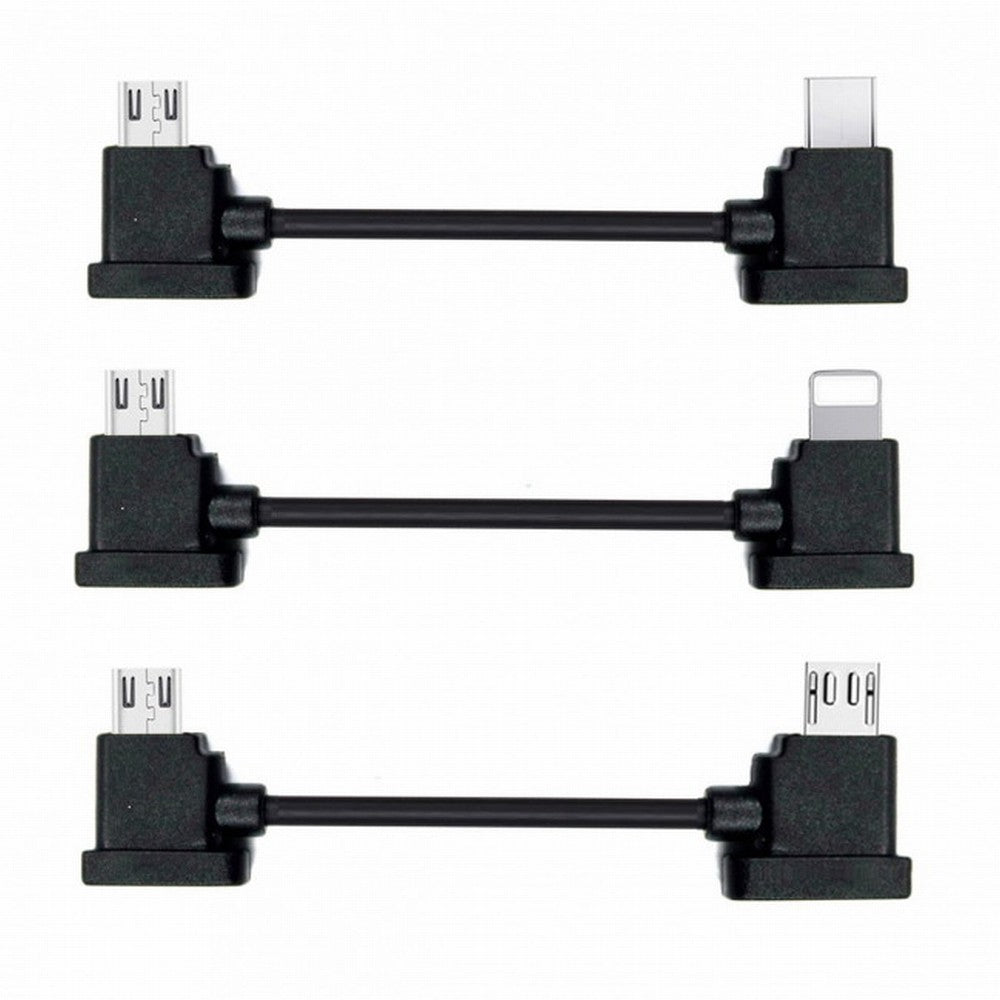 3pcs/set Remote Controller Data Cable Type-C Micro 8P to Micro USB for Mavic Pro Platinum Mavic Park RC Accessories U2-041
