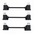 3pcs/set Remote Controller Data Cable Type-C Micro 8P to Micro USB for Mavic Pro Platinum Mavic Park RC Accessories U2-041