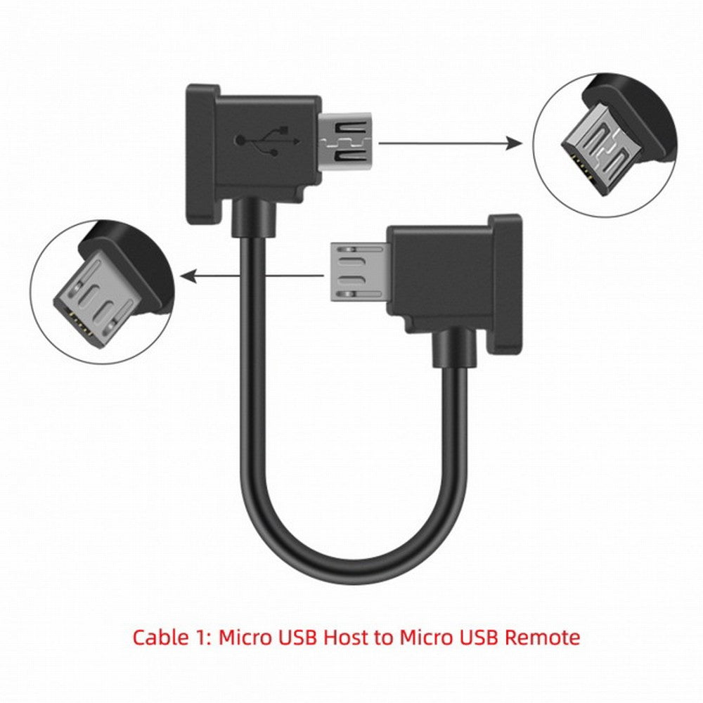 3pcs/set Remote Controller Data Cable Type-C Micro 8P to Micro USB for Mavic Pro Platinum Mavic Park RC Accessories U2-041