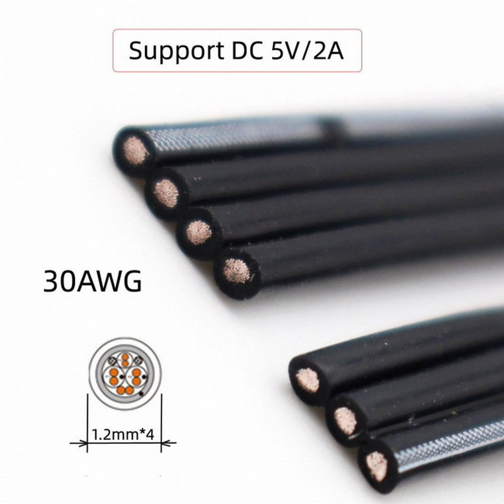 3pcs/lot 13cm USB 2.0 Type-A to Type-B Type-A Female Extension Male Data Flat Slim Cable for Printer Disk Phone U2-028-BK+U2-047-BK+U2-060-BK