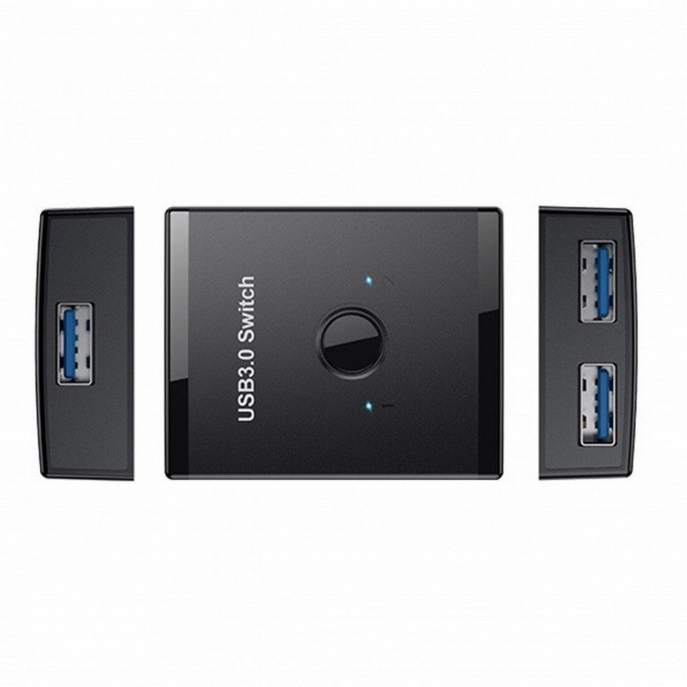 KVM USB 3.0 Bidirectional Switch Selector 2 to 1 PCs Sharing or 1 to 2 Hub for Keyboard Mouse Scanner Printer U3-014