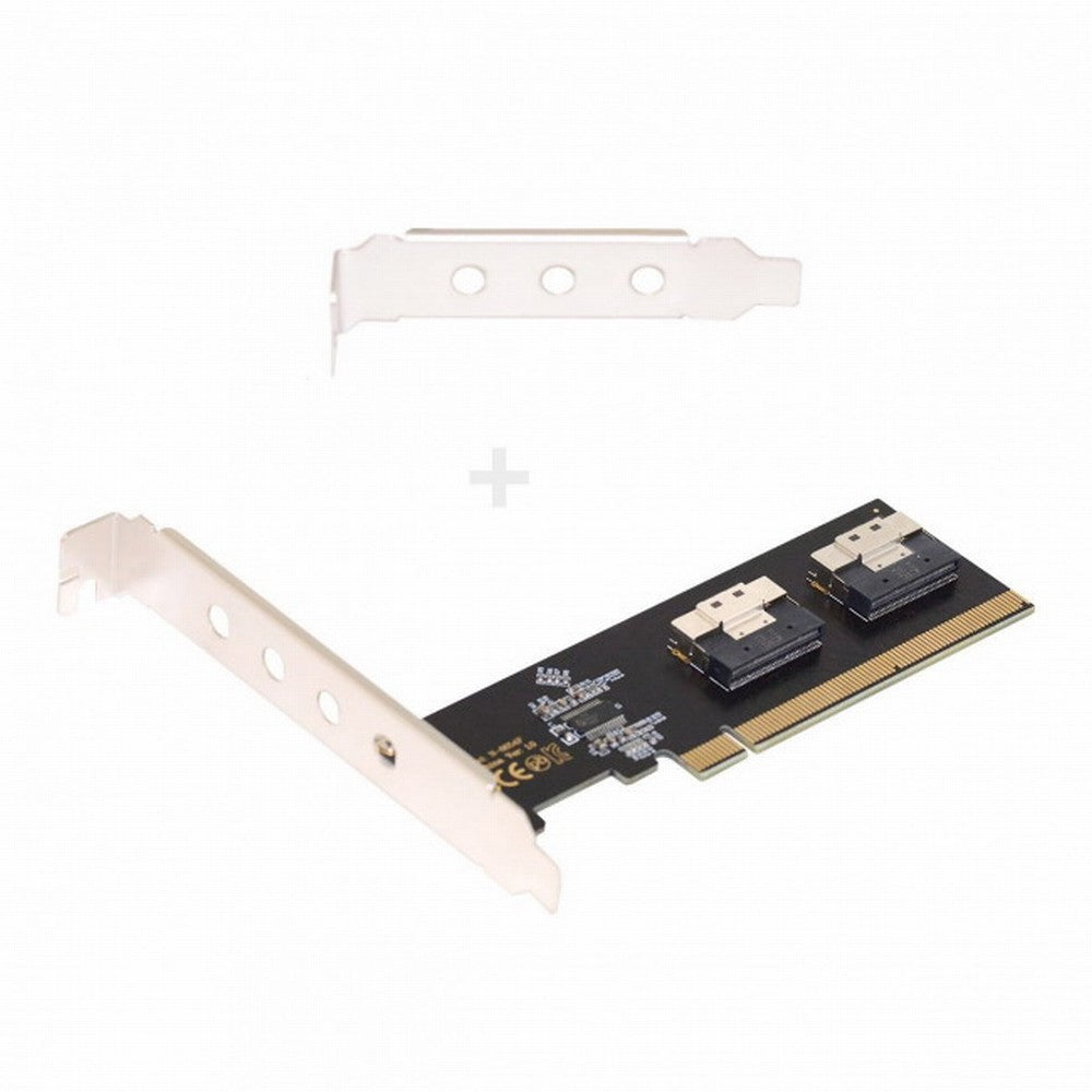 Dual Slimline SFF-8654 8X 4 NVME to PCIE Express 3.0 4.0 Raid Card VROC Raid0 Hyper Adapter SA-016-2P