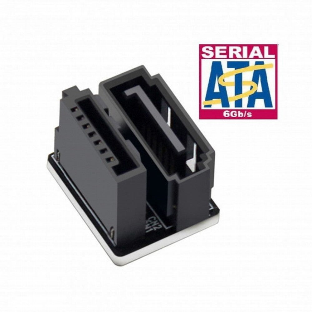 Single SATA 7Pin Female to 7Pin Male 360 Degree Angled Adapter for Desktops SSD HDD Mainboard Motherboard SA-019