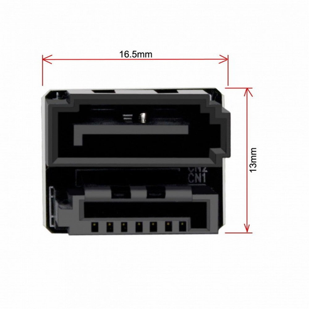 Single SATA 7Pin Female to 7Pin Male 360 Degree Angled Adapter for Desktops SSD HDD Mainboard Motherboard SA-019