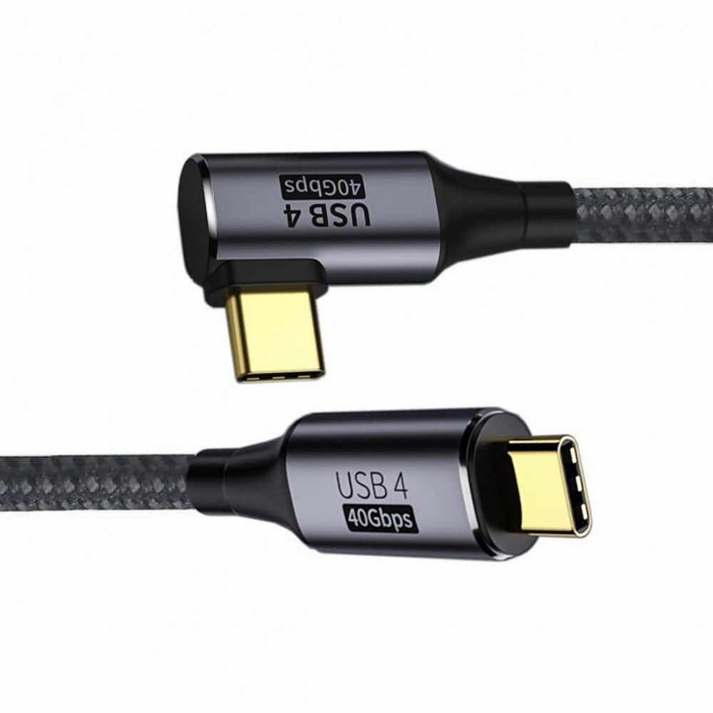 Angled USB4 Cable 40Gbps with 100W Charging and 8K@60Hz 5K@60Hz USB4.0 Compatible with Thunderbolt3/4 CC-UC-076-RI
