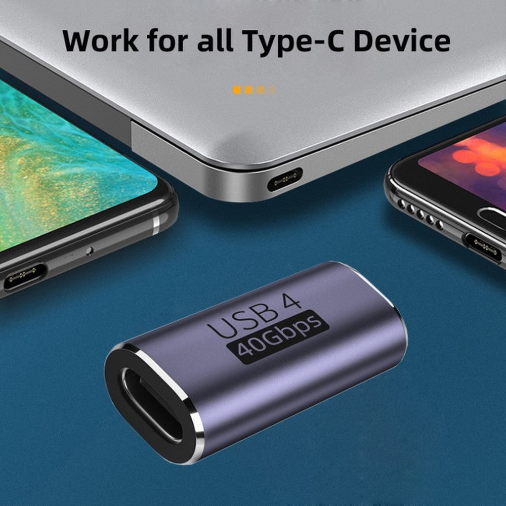 40Gbps USB4 Type C Female to Female 100W Power Data 8K Video Adapter Extender for Laptop Phone UC-026-FF