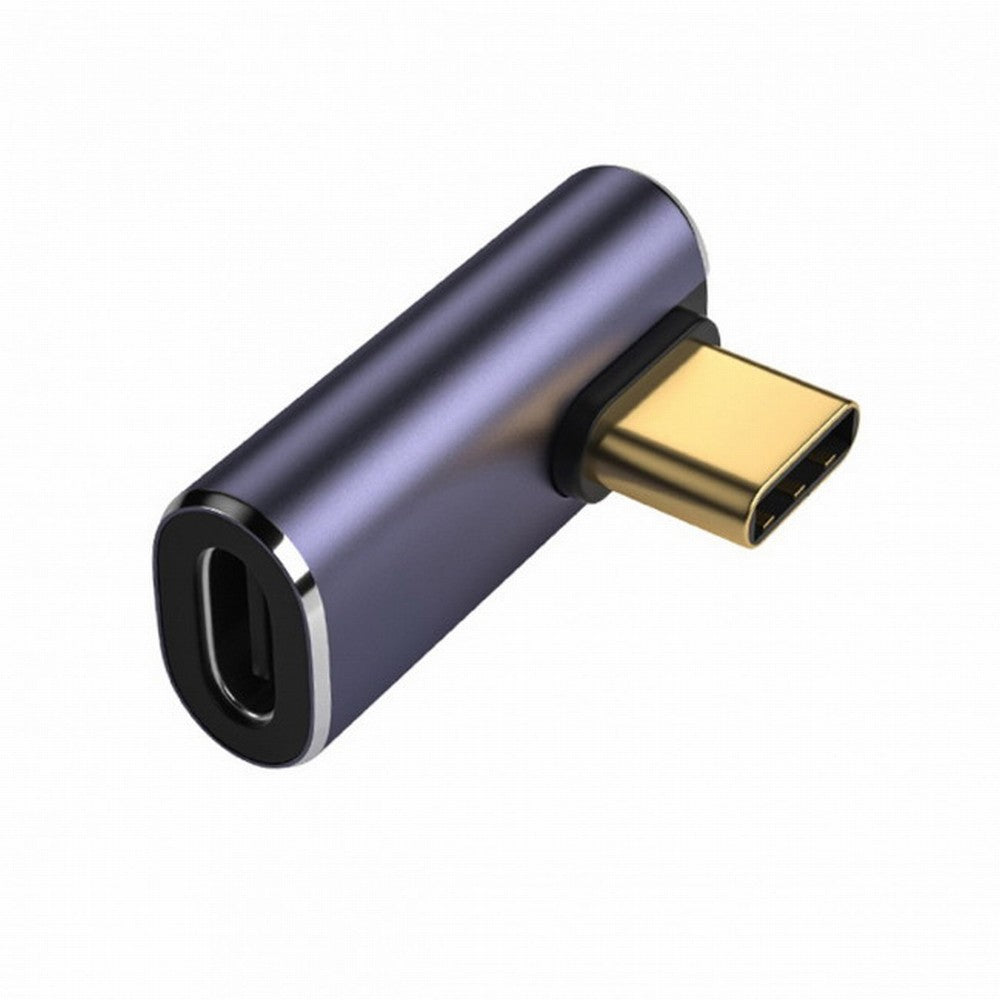40Gbps USB4 Type C Male to Female Low Profile Right Angled 100W Power Data 8K Video Adapter for Laptop Phone UC-026-LP
