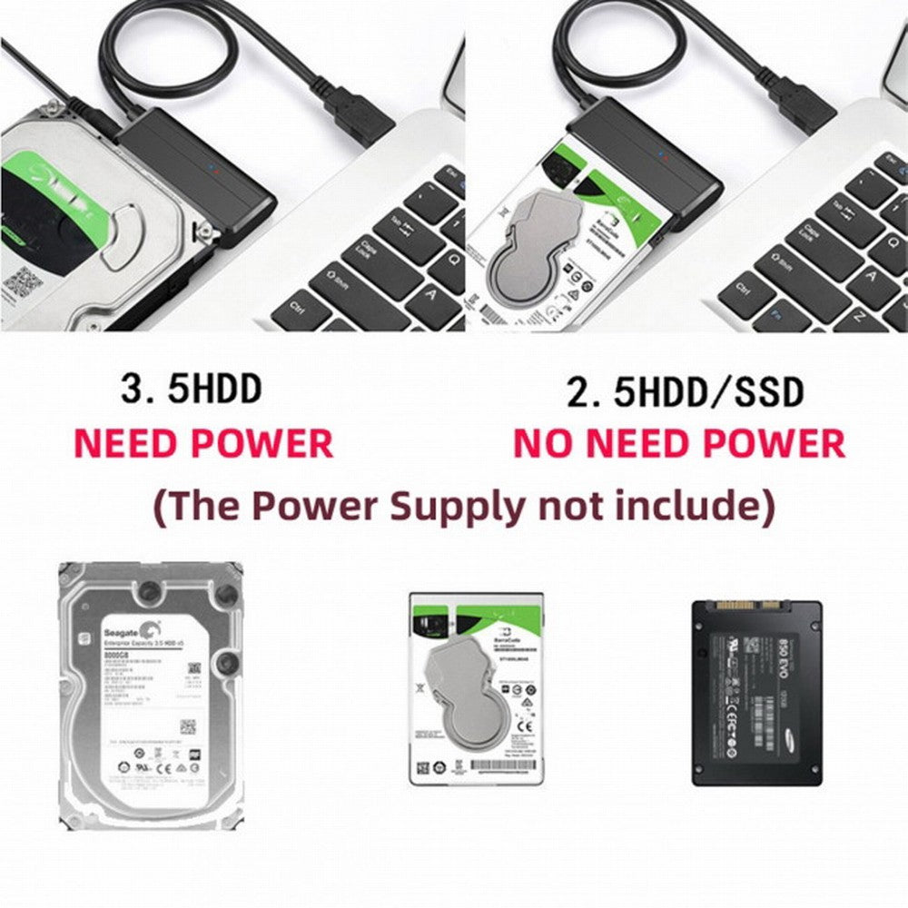 USB 3.0 to Angled SATA 22 Pin Adapter Cable for 2.5" 3.5inch Hard Disk Drive SSD for Desktop Laptop U3-027-RI