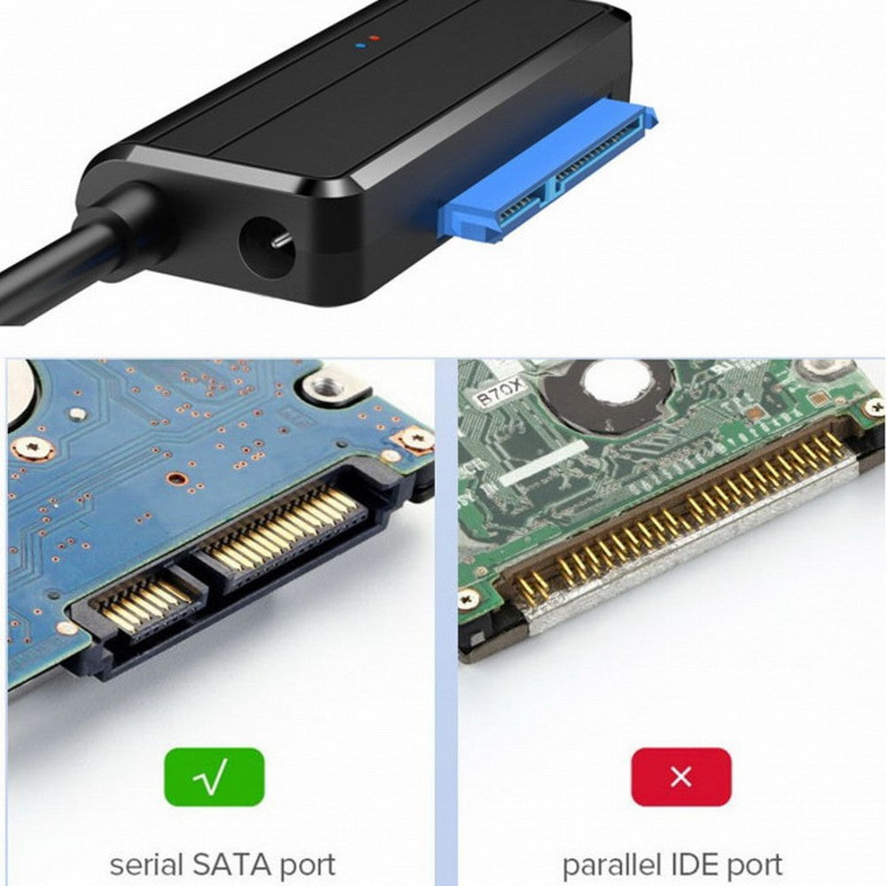 USB 3.0 to Angled SATA 22 Pin Adapter Cable for 2.5" 3.5inch Hard Disk Drive SSD for Desktop Laptop U3-027-RI