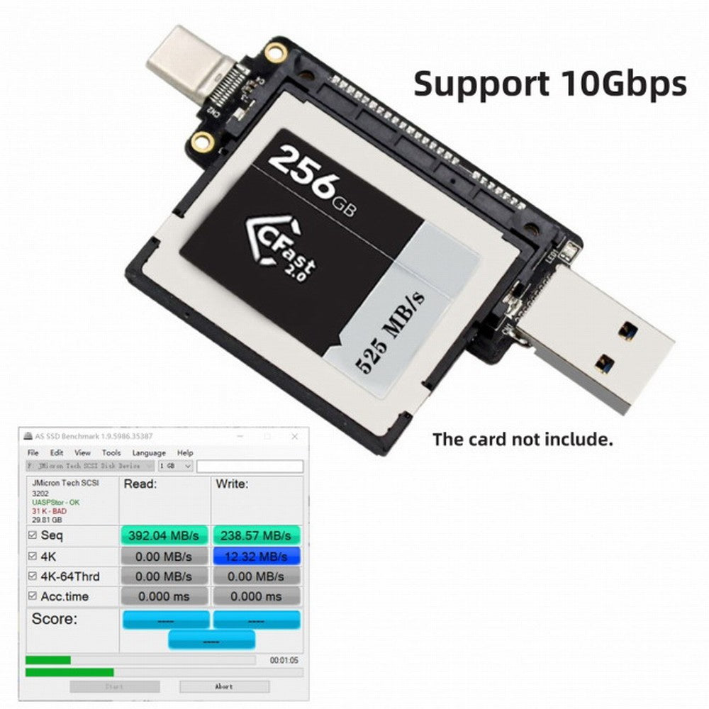 USB-C USB3.0 Type-C to CFast 2.0 Card Adapter PCBA CFast Card Reader for Desktop Laptop U3-039