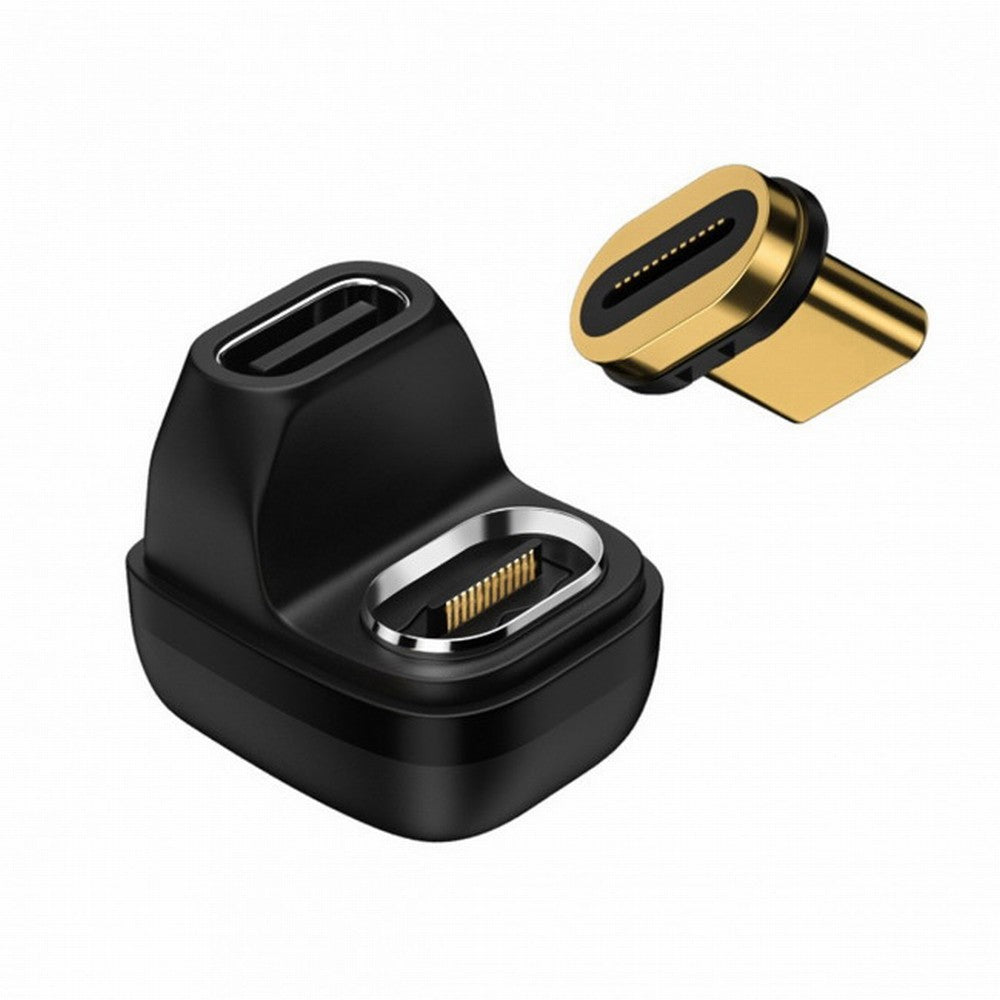 Magnetic Connector 40Gbps USB4 Type C Male to Female Opposite U Shape Back Angled 100W Power Data 8K Video Adapter for Laptop Phone UC-028-OS