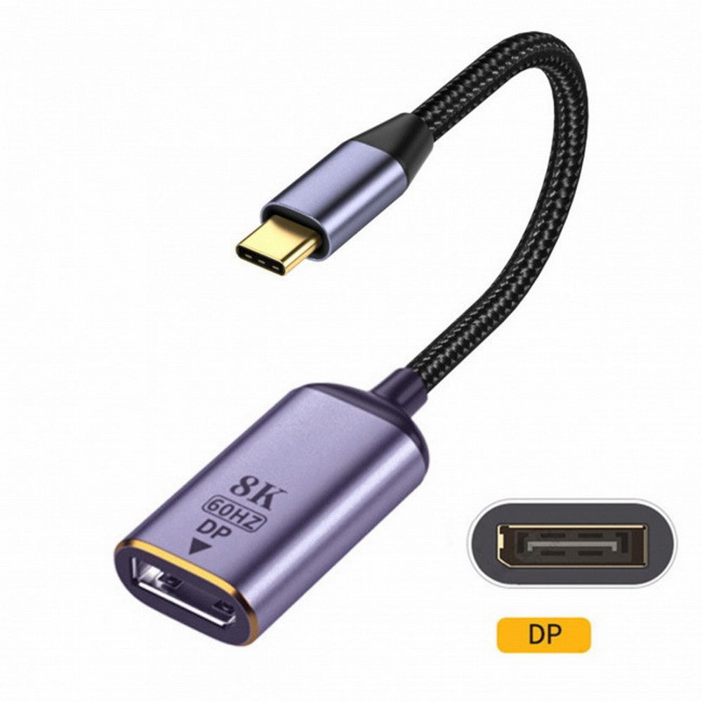 USB4 USB-C Type-C Source to Displayport DP Female Cable Display 8K 60HZ UHD 4K Monitor Displays UC-006-D8K