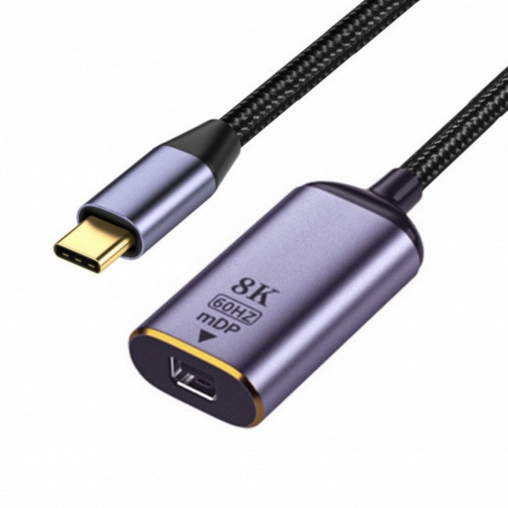USB4 USB-C Type-C Source to MINI Displayport MINI-DP Female Cable Display 8K 60HZ UHD 4K Monitor Displays UC-006-M8K