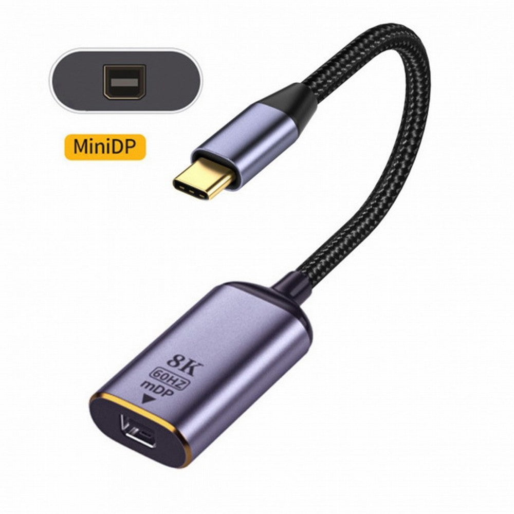 USB4 USB-C Type-C Source to MINI Displayport MINI-DP Female Cable Display 8K 60HZ UHD 4K Monitor Displays UC-006-M8K