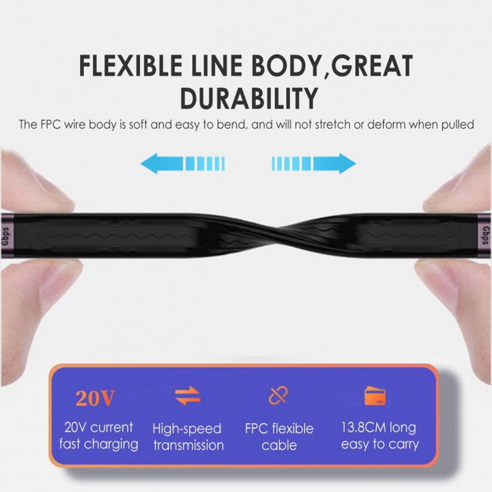 10Gbps USB 3.1 Type A Female to USB3.0 Type A Male Extension Flat Slim FPC Data Cable 13cm for Laptop Desktop U3-004-0.13M