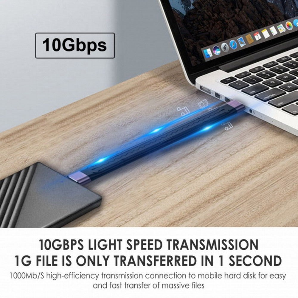 10Gbps USB 3.1 Type A Male to USB3.0 Type A Male Extension Flat Slim FPC Data Cable 13cm for Laptop Desktop U3-001-0.13M