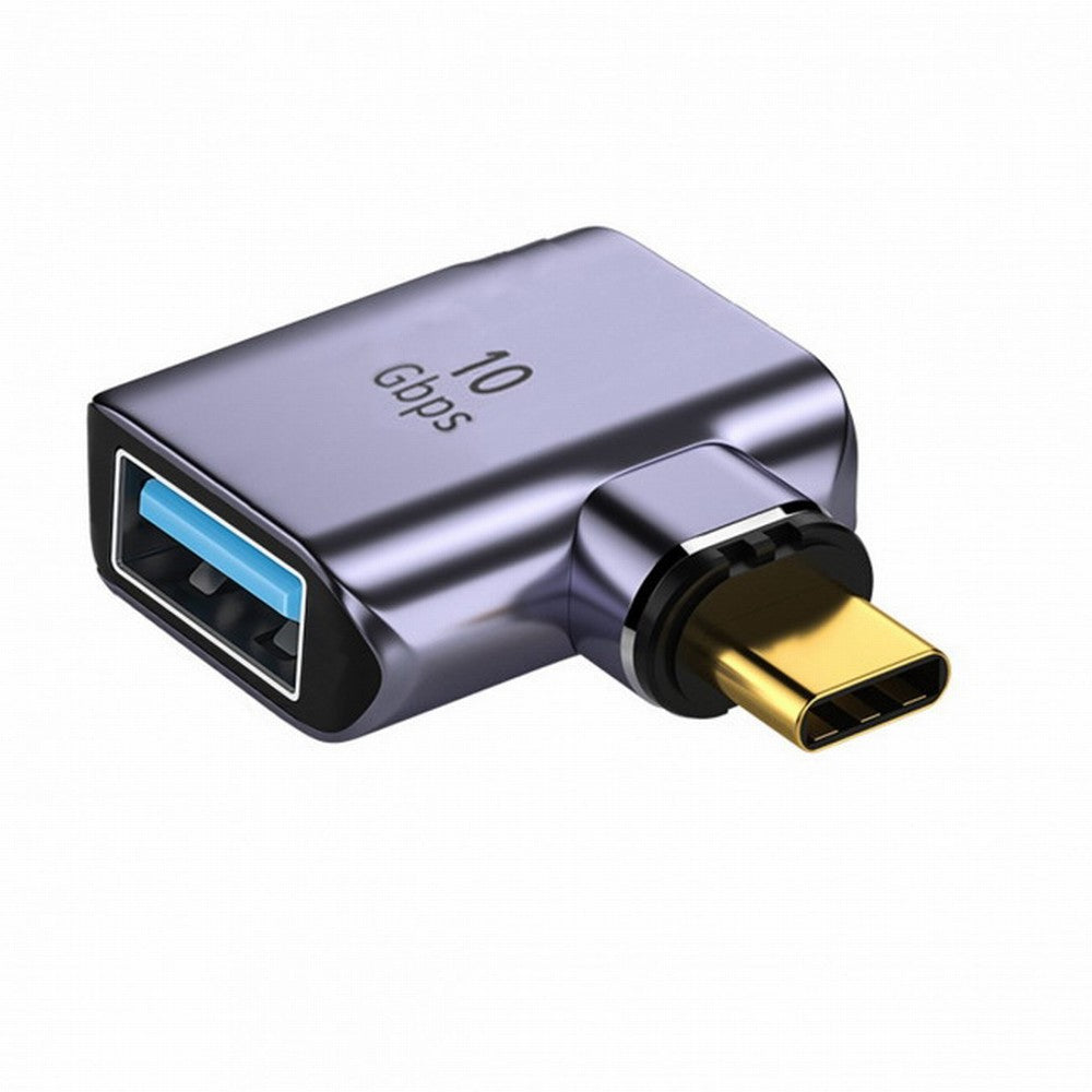 Magnetic Connector 10Gbps Type C Male to USB3.0 Female 90 Degree Left Right Angled OTG Data Adapter for Laptop Phone UC-028-AFR