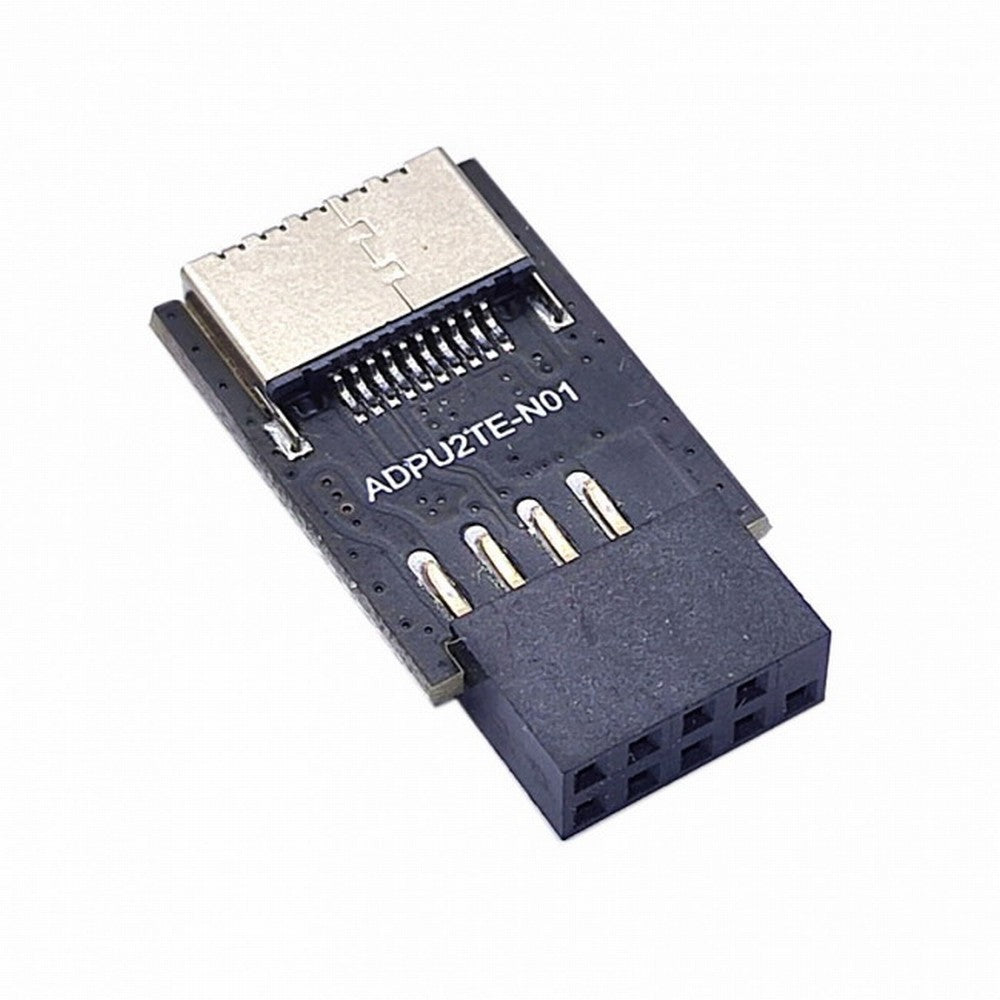 USB 3.1 Front Panel Socket Key-A Type-E to USB 2.0 9Pin 10Pin Mainboard Header Male Extension Adapter UC-095