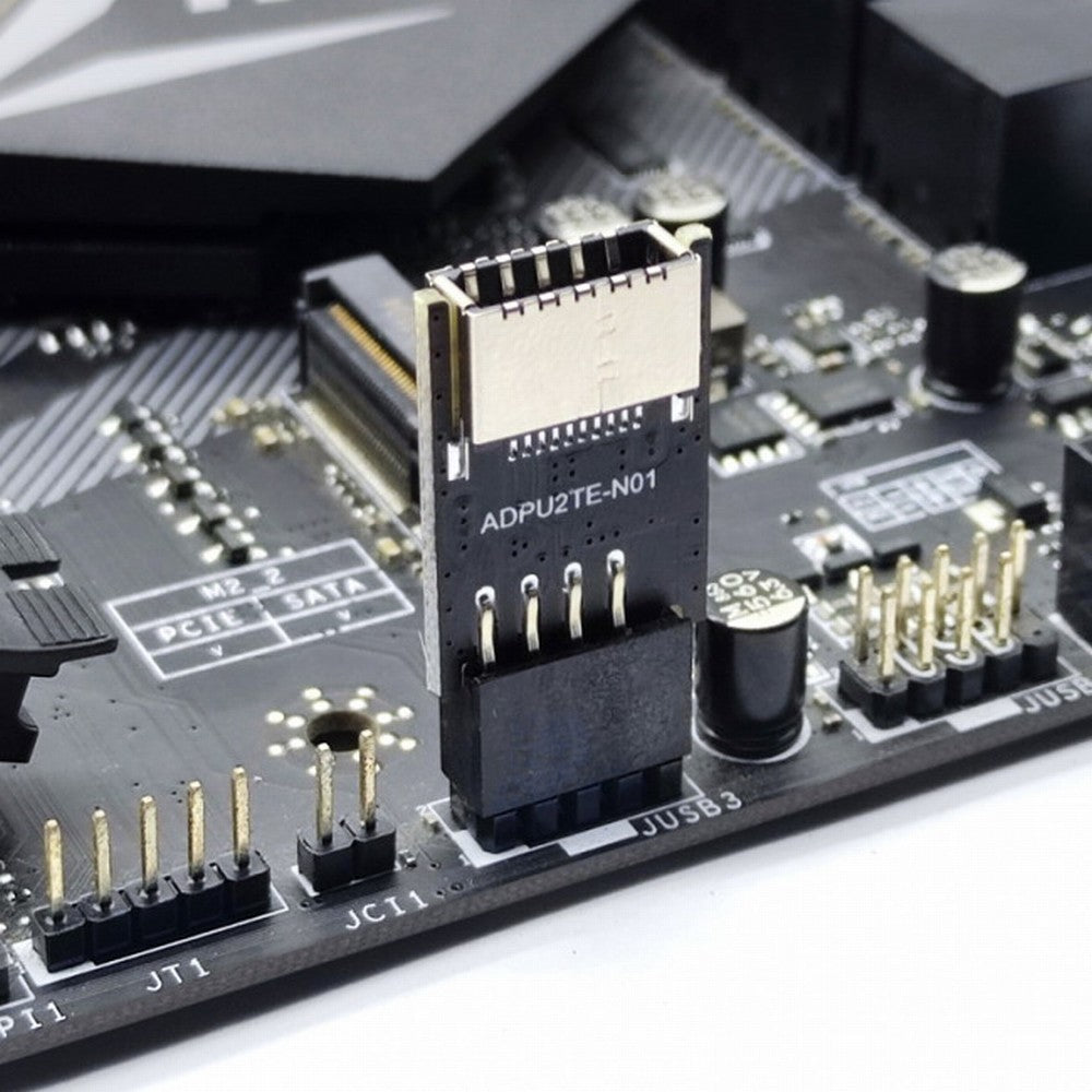 USB 3.1 Front Panel Socket Key-A Type-E to USB 2.0 9Pin 10Pin Mainboard Header Male Extension Adapter UC-095