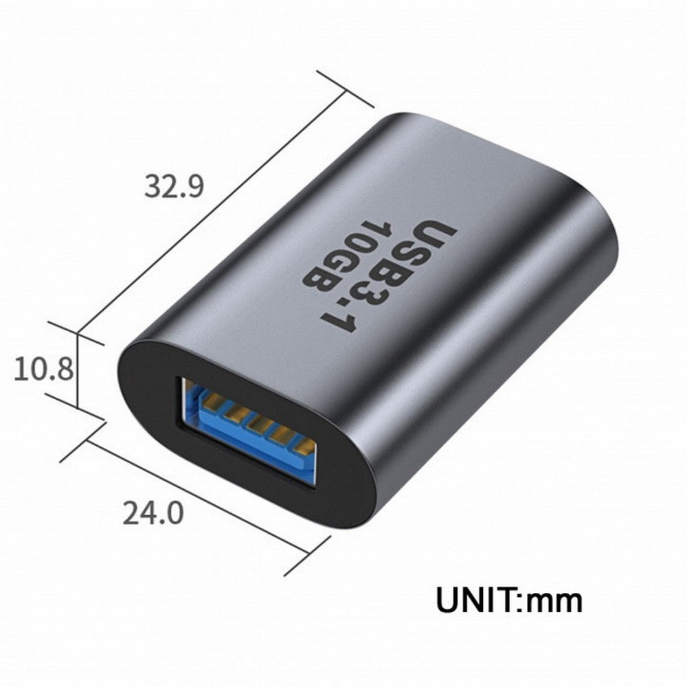USB-C USB 3.1 Type C Female to USB 3.0 A Female Data Adapter 10Gbps Data Power for Laptop Tablet Phone UC-082-AFCF