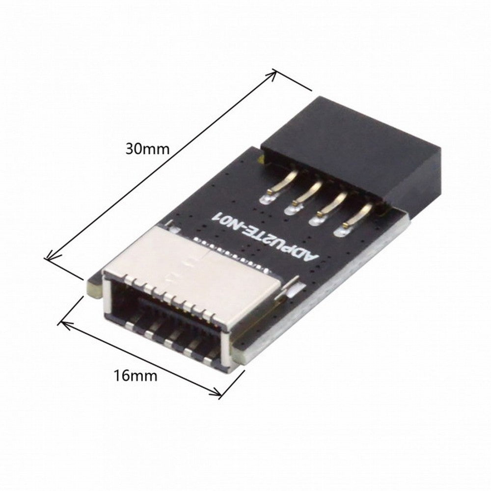USB 3.1 Front Panel Socket Key-A Type-E to USB 2.0 9Pin 10Pin Mainboard Header Male Extension Adapter UC-095
