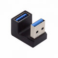 10Gbps USB3.0 Male to Female Extension Power Data Video Adapter Opposite U Shape Back Angled U3-018-OS