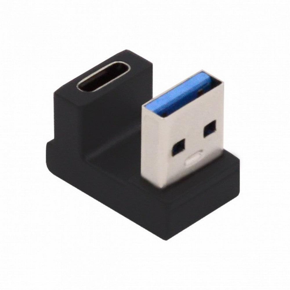 USB-C Type C Female Opposite U Shape Back Angled to USB 3.0 A Male Data Adapter for Laptop Desktop UC-067-OS