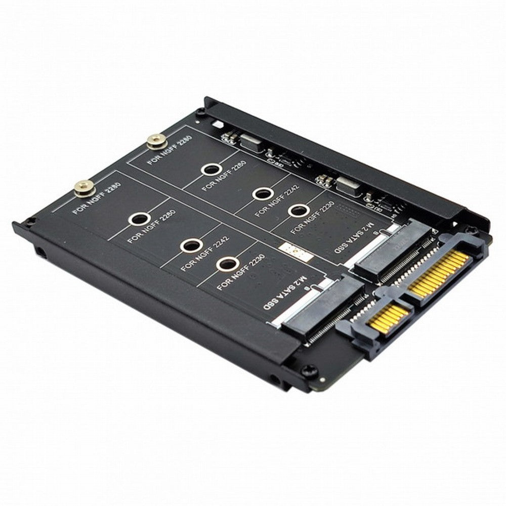 Dual NGFF B+M Key M.2 SSD Card JBOD Raid0 Span Bridge to 2.5inch SATA Combo HDD Disk Drive Enclosure SA-031