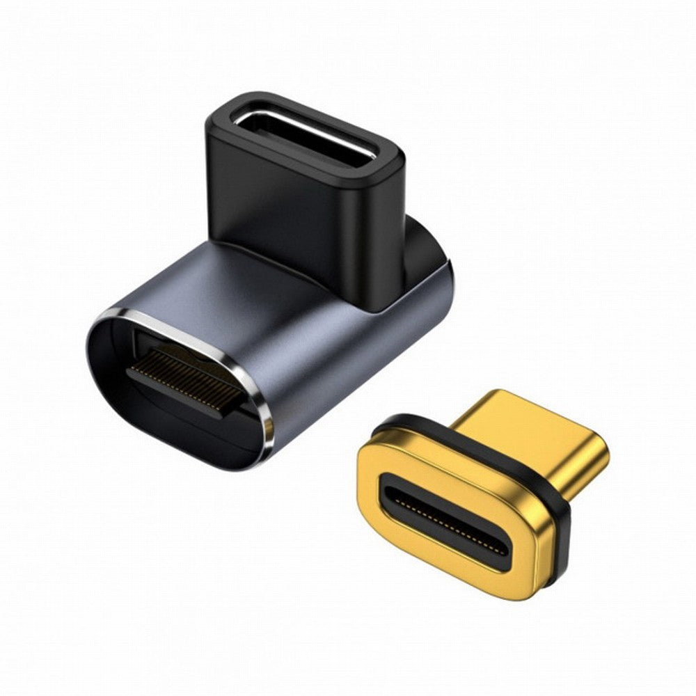 Magnetic Connector 40Gbps USB4 Type C Male to Female 90 Degree Up Down Angled 100W Power Data 8K Video Adapter for Laptop Phone UC-028-UP