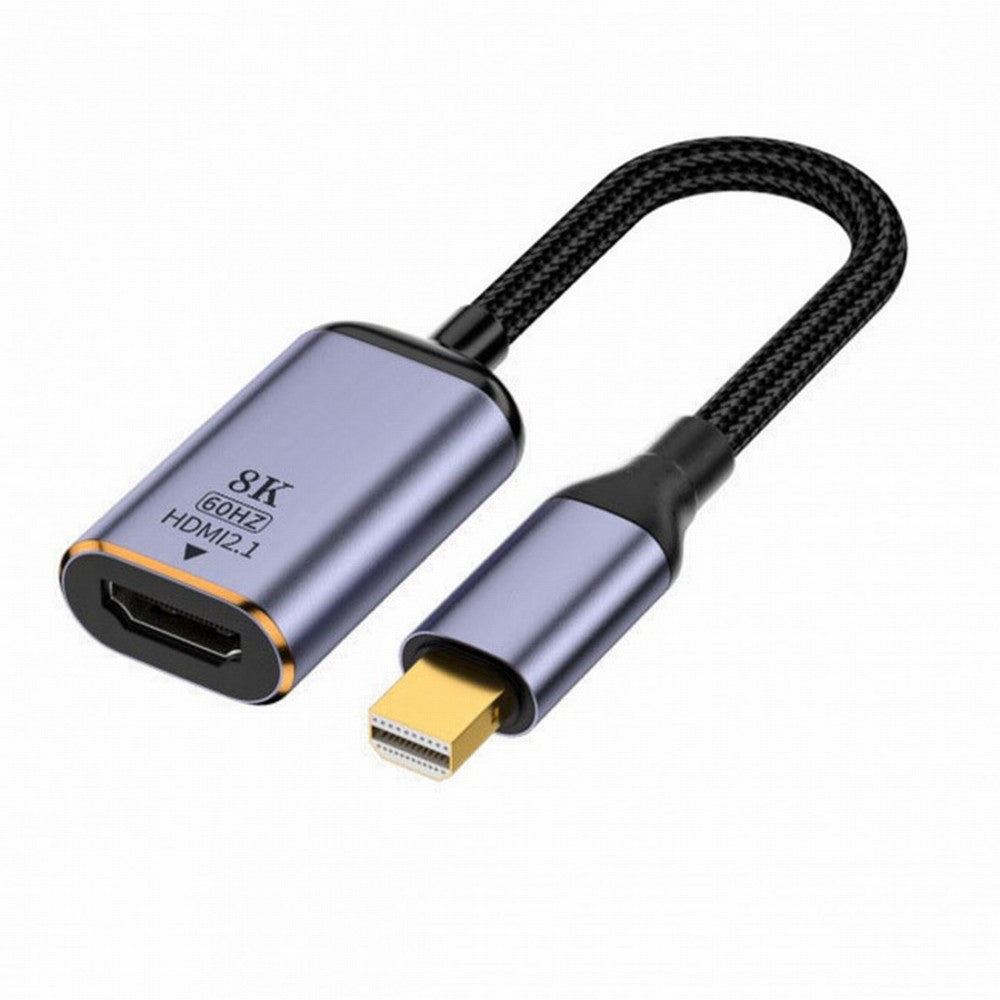 Mini DisplayPort 1.4 Source to HDMI 2.0 Display 8K 60hz UHD 4K MINI-DP to HDMI Female Monitor Adapter Cable DP-056-MDP