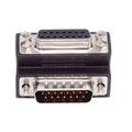 Up 90 Degree Angled DSUB D-subminiature 15pin Male to Female Extension Adapter DB Connector DB-003-UP