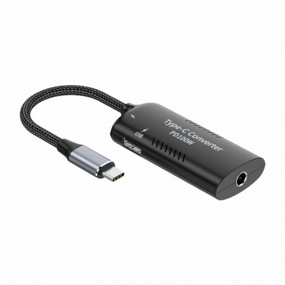DC Power 5.5x2.5mm 5.5x2.1mm Input to 100W Dual Type C USB-C and Type-A Output PD Emulator Trigger Charge Cable UC-121-5521MM