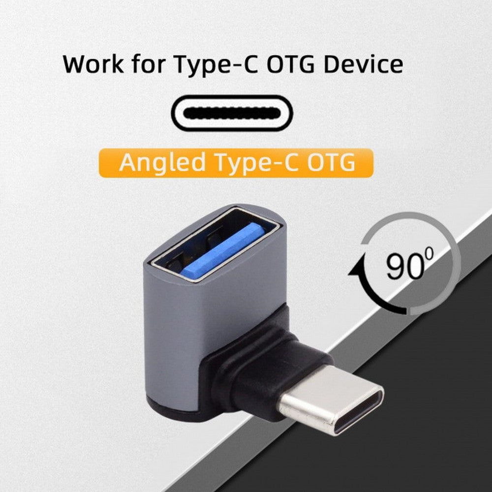 Up Down Angled USB-C Type-C to USB 3.0 Female OTG Adapter 90 Degree for Laptop Tablet Phone UC-035-UP