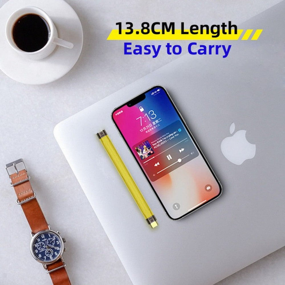 Yellow USB4 Extension Cable Slim Flat Male to Female 40Gbps with 100W Charging and 8K@60Hz Compatible with Thunderbolt3/4 UC-040-0.13Y