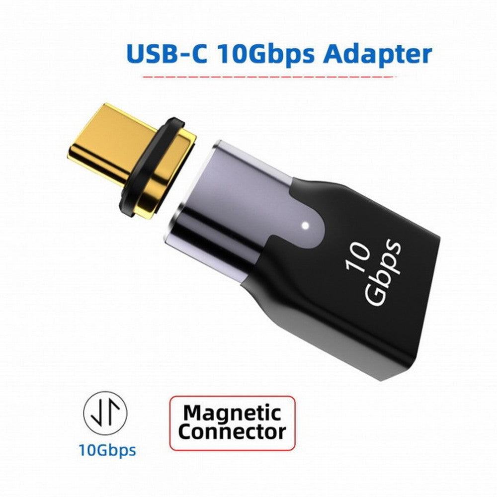 Magnetic 10Gbps Type C Male to USB3.0 Female OTG Data Adapter Straight Connector for Laptop Phone UC-028-AFB