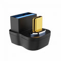 Magnetic 10Gbps Type C Male to USB3.0 Female OTG Data Adapter Opposite U Shape Back Angled for Laptop Phone UC-028-AFO