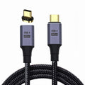 Magnetic Connector USB4 Cable 20Gbps Male to Male with 100W Charging and 8K@60Hz 5K@60Hz USB4.0 UC-034-BK-2.0M