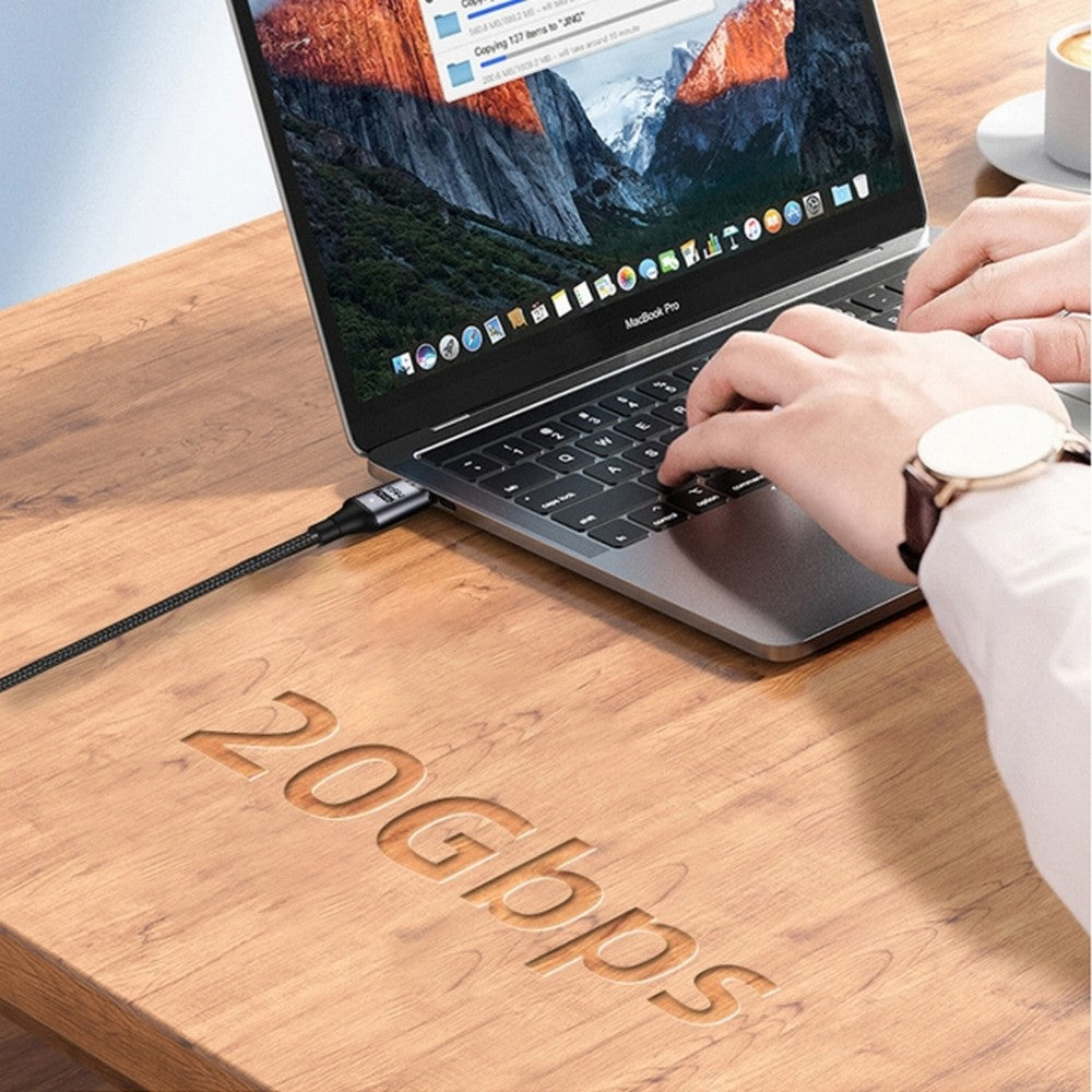 Magnetic Connector USB4 Cable 20Gbps Left Right Angled 90 Degree with 100W Charging and 8K@60Hz 5K@60Hz USB4.0 UC-034-RI-2.0M