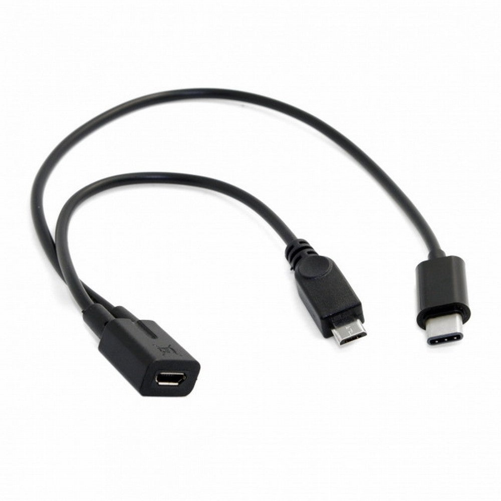 Micro USB Female to USB-C Type C USB 3.1 Micro USB Male Splitter Extension Charge Cable UC-004
