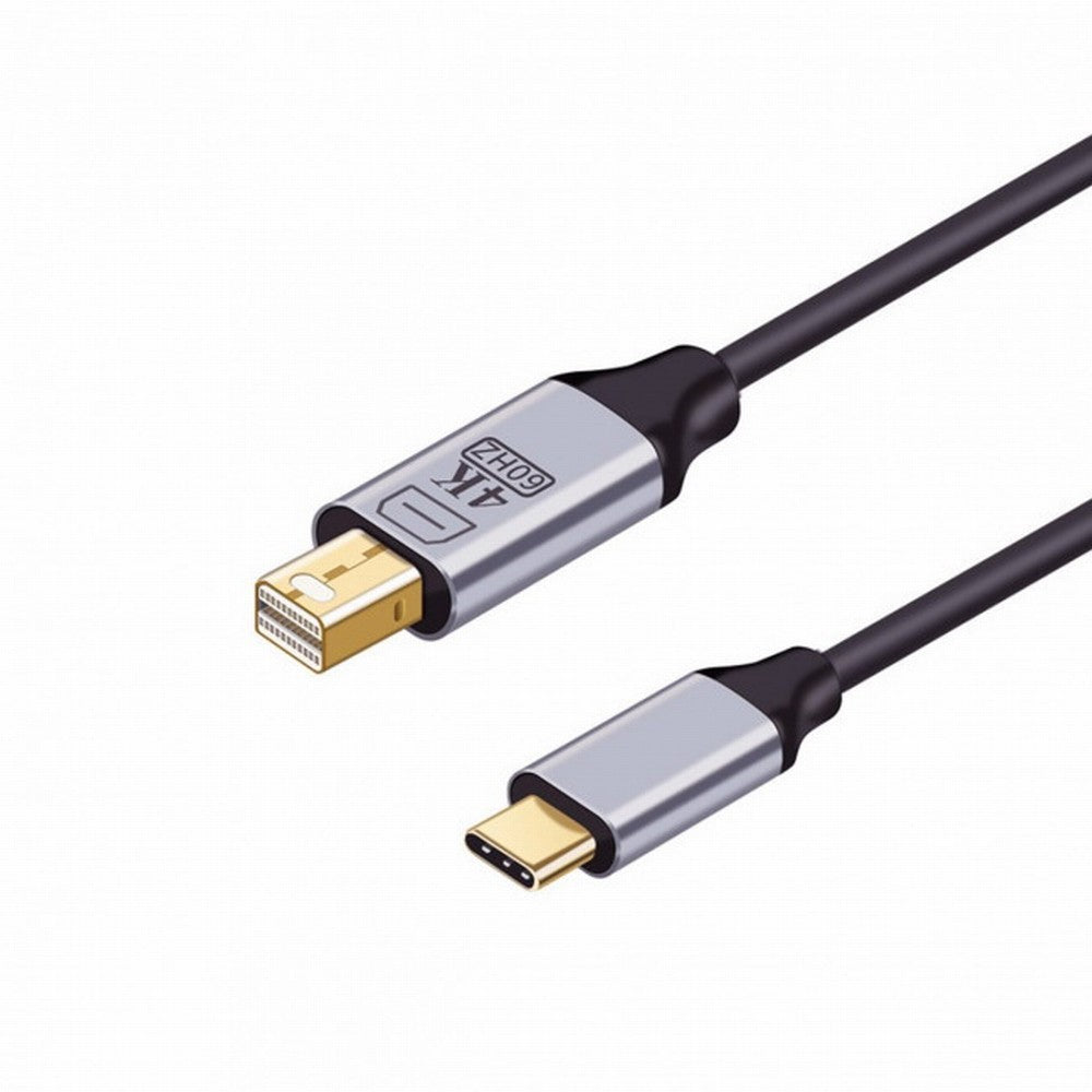 USB 3.1 Type C USB-C Source to Mini DisplayPort DP Displays Male 4K Monitor Cable for Laptop 1.8m UC-018-MDP