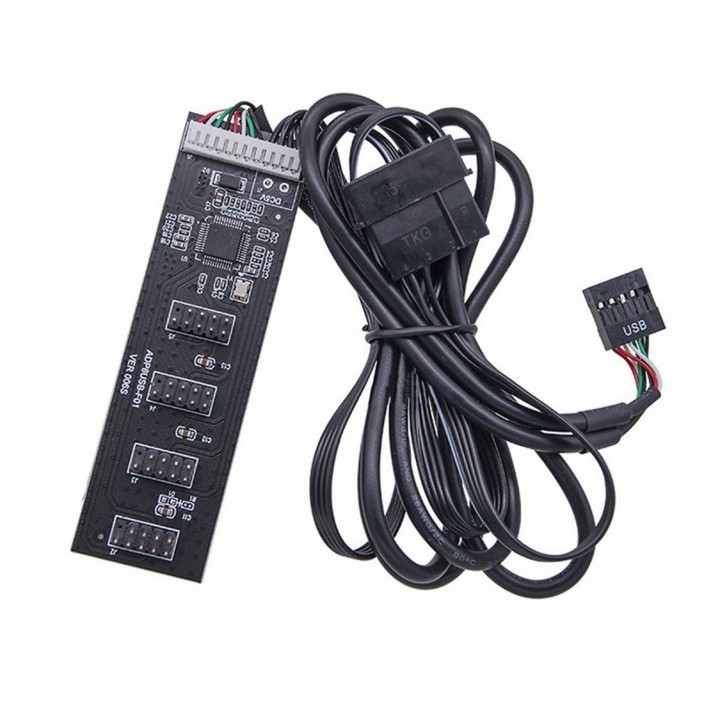 USB 2.0 9pin 10pin Header 1 to 4 Female Splitter Extension Cable HUB with IDE 5V Power Connector Adapter Port Multilier U2-053