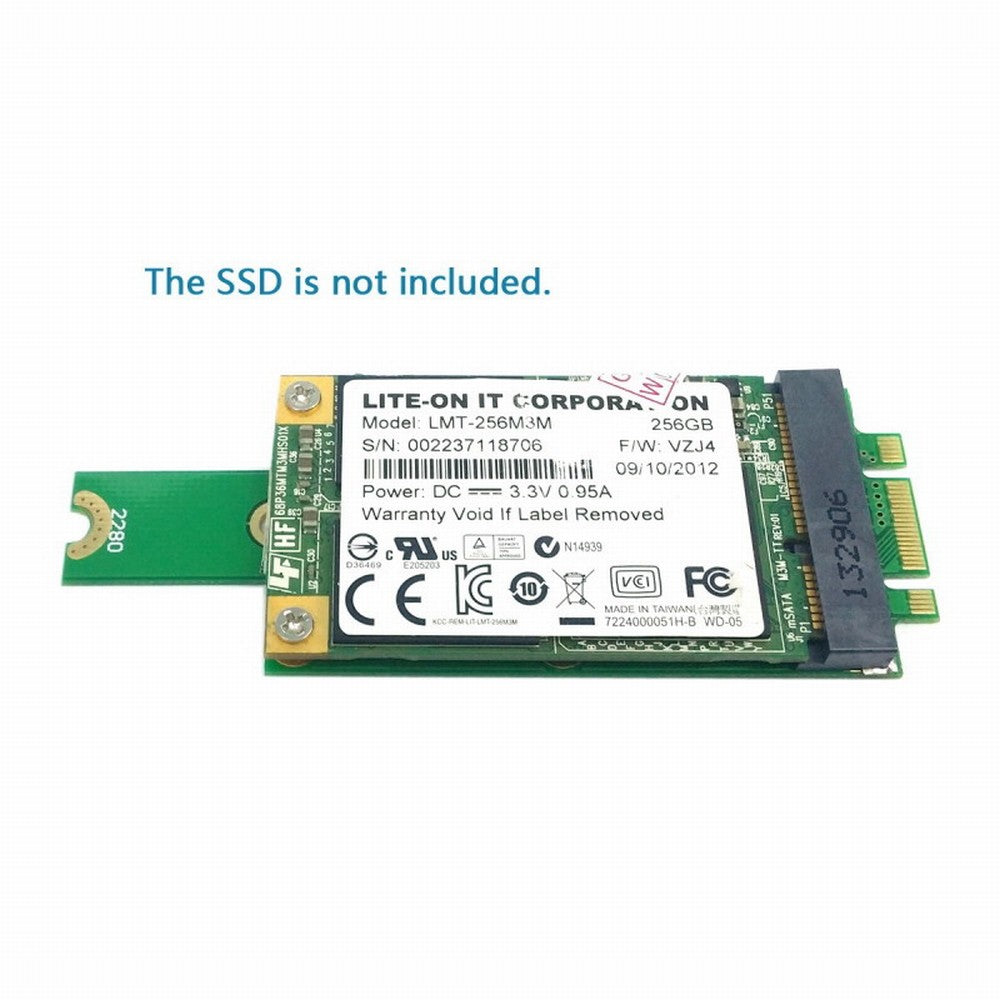 M.2 NGFF PCI-E 2 LANE Golden Finger Pin to 50mm Mini-PCIE mSATA 18+8 SSD Hard Disk PCBA SA-067